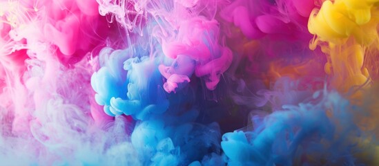 Beautiful abstract background of liquid paint in a slow mixing stream that mixes gently