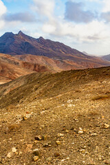 View from the Mirador Astronomico de Sicasumbre near Fayagua.  Fuerteventura,  Canary islands, Spain, Europe