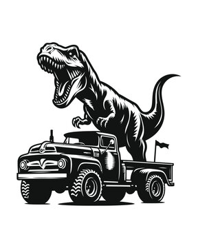 T-rex ridding truck
