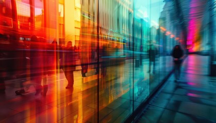 Fototapeta premium Urban Photo Walk, vibrant colors, dynamic action, cityscapes, photography