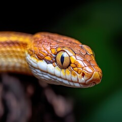 Obraz premium Close-up of a colorful snake, showcasing its intricate scales and unique patterns.