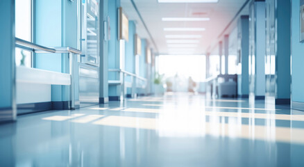 Sterile and Modern Healthcare Facility Corridor