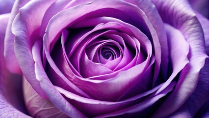 A Close-Up View of the Delicate Petals of a Purple Rose, Showing the Softness and Beauty of Nature's Artwork