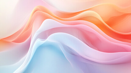 An abstract background with flowing, colorful shapes that resemble fabric or liquid forms, creating an ethereal and dreamy atmosphere. 