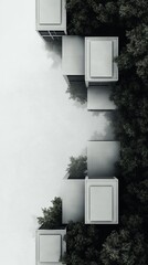 A modern minimalist house.