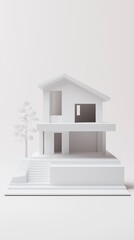 A modern minimalist house.