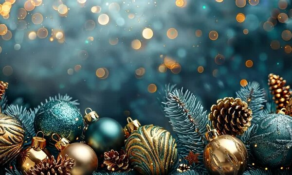 A Christmas tree with many ornaments and pine cones Video