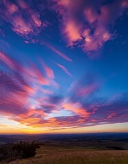 Fototapeta premium Vibrant sunset sky