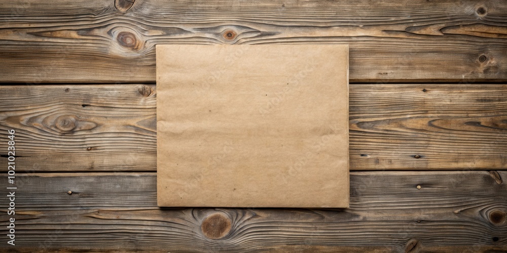 Poster rustic woodgrain background with brown paper texture for design and crafts