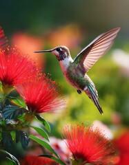 Hummingbird in flight