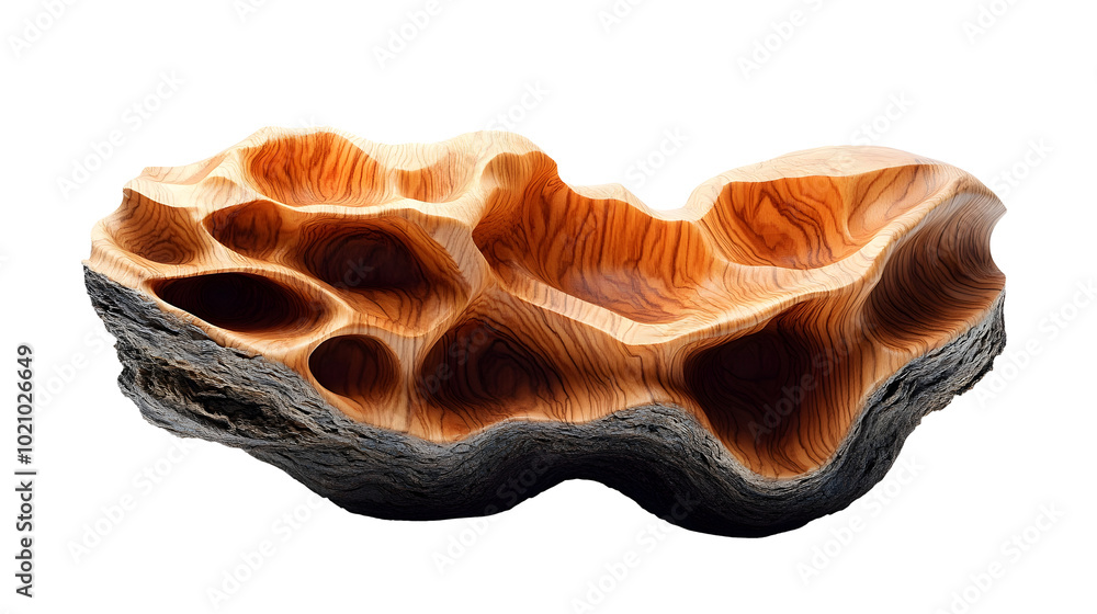 Poster mesmerizing abstract natural rock formation with intricate organic undulating patterns and earthy to