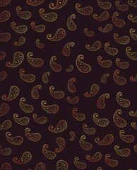 Buta ornament, seamless pattern