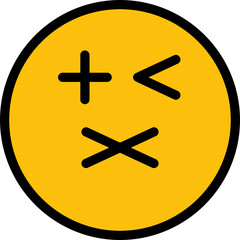 Obraz premium Mute and Blink Eye Emoji 