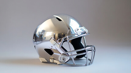 Fototapeta premium Metallic chrome football visor