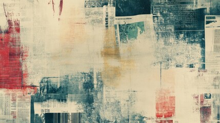 Obraz premium Retro newspaper texture, abstract illustration with a vintage print design, perfect for creative projects, adding a nostalgic and artistic touch to various applications.