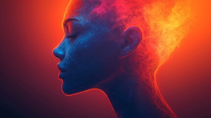 Vibrant abstract illustration symbolizing mental health awareness, ideal for campaigns, workshops, or events focused on mental well-being and self-esteem.