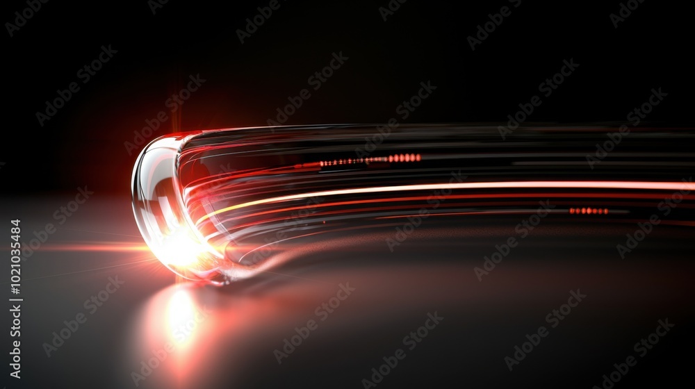 Poster abstract glowing light and lens flare create dynamic visual effect, illuminating scene with vibrant 