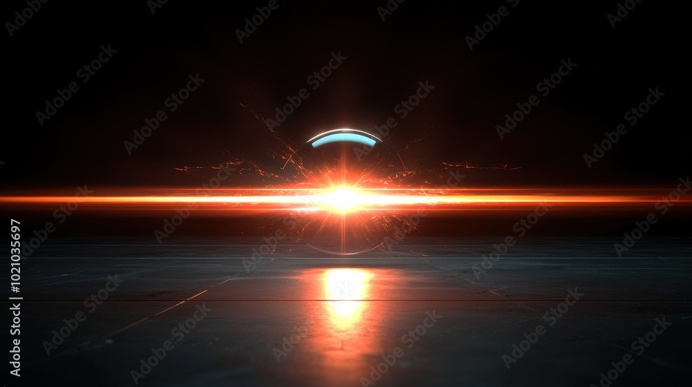 Poster stunning abstract lens flare emits glowing light effect, creating captivating visual experience. int