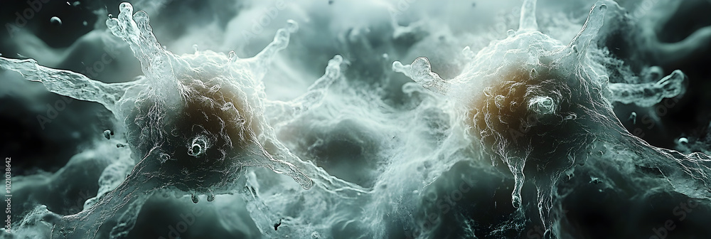 Aufkleber Swirling Cosmic Energies:An Abstract Digital Masterpiece of Surreal Fluid Dynamics and Light. This captivating image showcases a dreamlike,ethereal landscape of vibrant colors,intricate patterns.