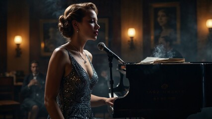 Jazz bar singer