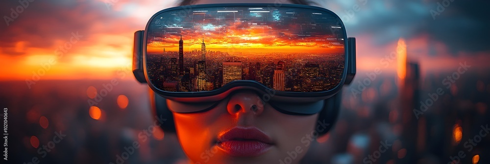 Poster transformative communication industry powered by immersive augmented reality technology revolutioniz