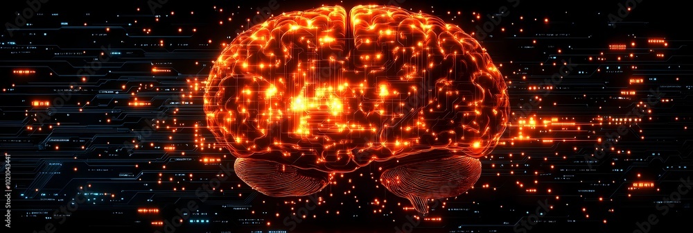Aufkleber visionary communication industry elevated by brain-computer interface technology,depicting the seaml