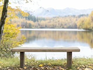 Naklejka premium Professional Development Plans framed by the tranquil beauty of an autumn landscape provide a perfect backdrop for personal growth and reflection.