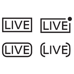 Fototapeta premium live icon vector set 