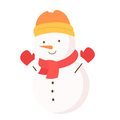 Christmas Snowman Illustration