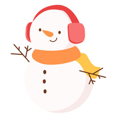 Christmas Snowman Illustration