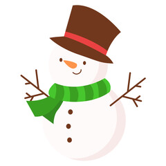 Christmas Snowman Illustration