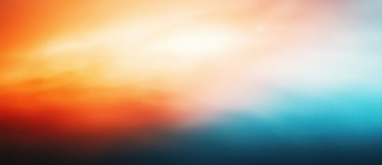 This abstract image displays a warm and cool color gradient that seamlessly blends orange and blue hues, creating a soothing yet vibrant visual experience.