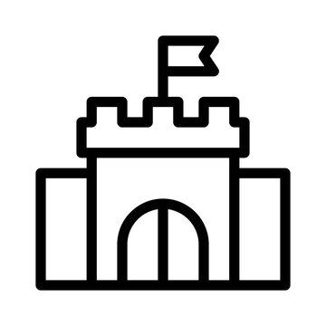 recommend clip art: Sandcastle line icon
