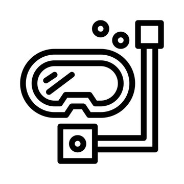 recommend clip art: Snorkel Mask line icon