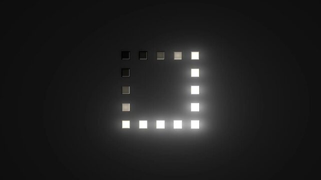 Lade-Symbol, Warten-Zeichen, helles LED-Lauflicht