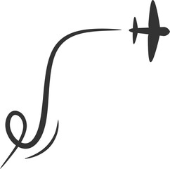 Airplane Route Dotted Line