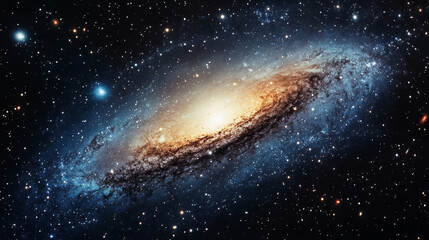 Space & Astronomy: Cosmic galaxies and stars in deep space 