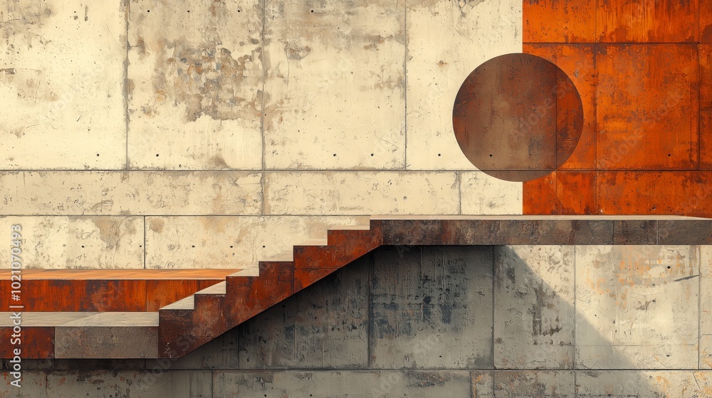 Poster abstract concept of balance and structure in design