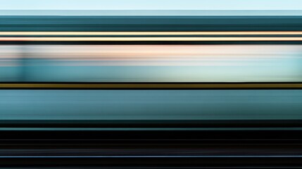 Blurred Motion of a Metro Train in Urban Setting