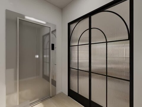 HALL RECIBIDOR DE CASA MEDITERRANEA DE LUJO CON BA&Ntilde;OS MODERNOS