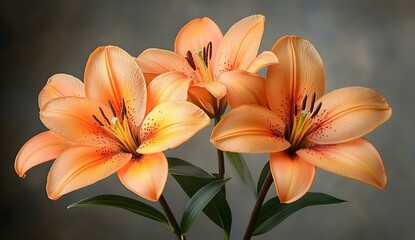 Fototapeta premium Cluster of Bright Orange Flowers in Full Bloom