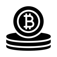 Bitcoin glyph icon