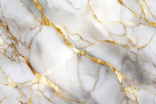 Marmor Textur Wei&szlig; Grau Gold Adern Luxuri&ouml;s Elegantes Design Hintergrund Steinoptik Abstrakt Moderne &Auml;sthetik Wanddekoration Edles Muster Minimalistischer Stil Hochwertige Oberfl&auml;che Zeitloser Look De