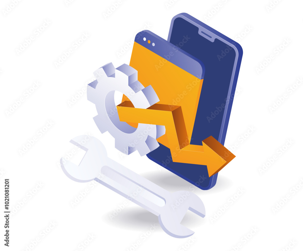 Poster setting the smartphone technology update application