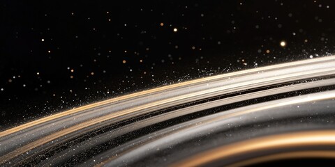 A mesmerizing view of cosmic dust and planetary rings in deep space.