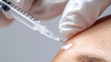 Skin Allergy Prick Test Procedure Close-Up