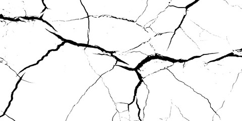 Obraz premium Surface cracks and fissures in ground. Vector grunge cracked texture style with cracked texture.