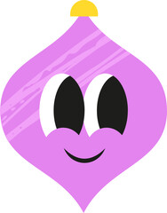 Christmas Ornament Cartoon Character - Christmas emoji collection