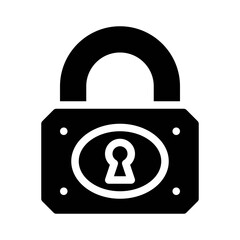 Padlock Keyhole,Secure glyph icon