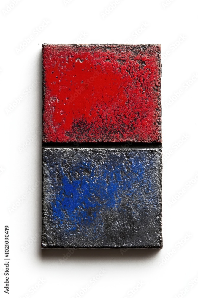 Poster a colorful arrangement of blocks on a clean white background